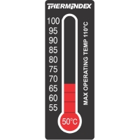 BRADY Reversible, temperaturanzeigende Etiketten - 11 Temperatur-Messstufen TIL-7-50C-100C 195838