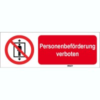 BRADY ISO 7010 Zeichen - Personenbeförderung verboten STDE P027-297X74-PP-CRD/1 825512