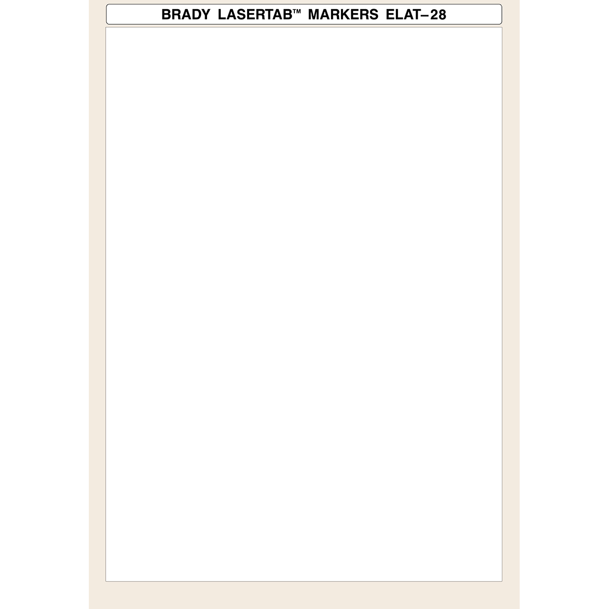 BRADY LaserTab Etiketten für Laserdrucker ELAT-28-747W-10SH 14934