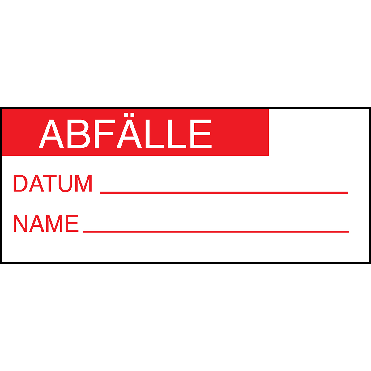 BRADY Beschriftbare Etiketten zur Qualitätskontrolle "ABFÄLLE" BESCHRIFTBARE ETIKETTEN "ABFALLE"-38x