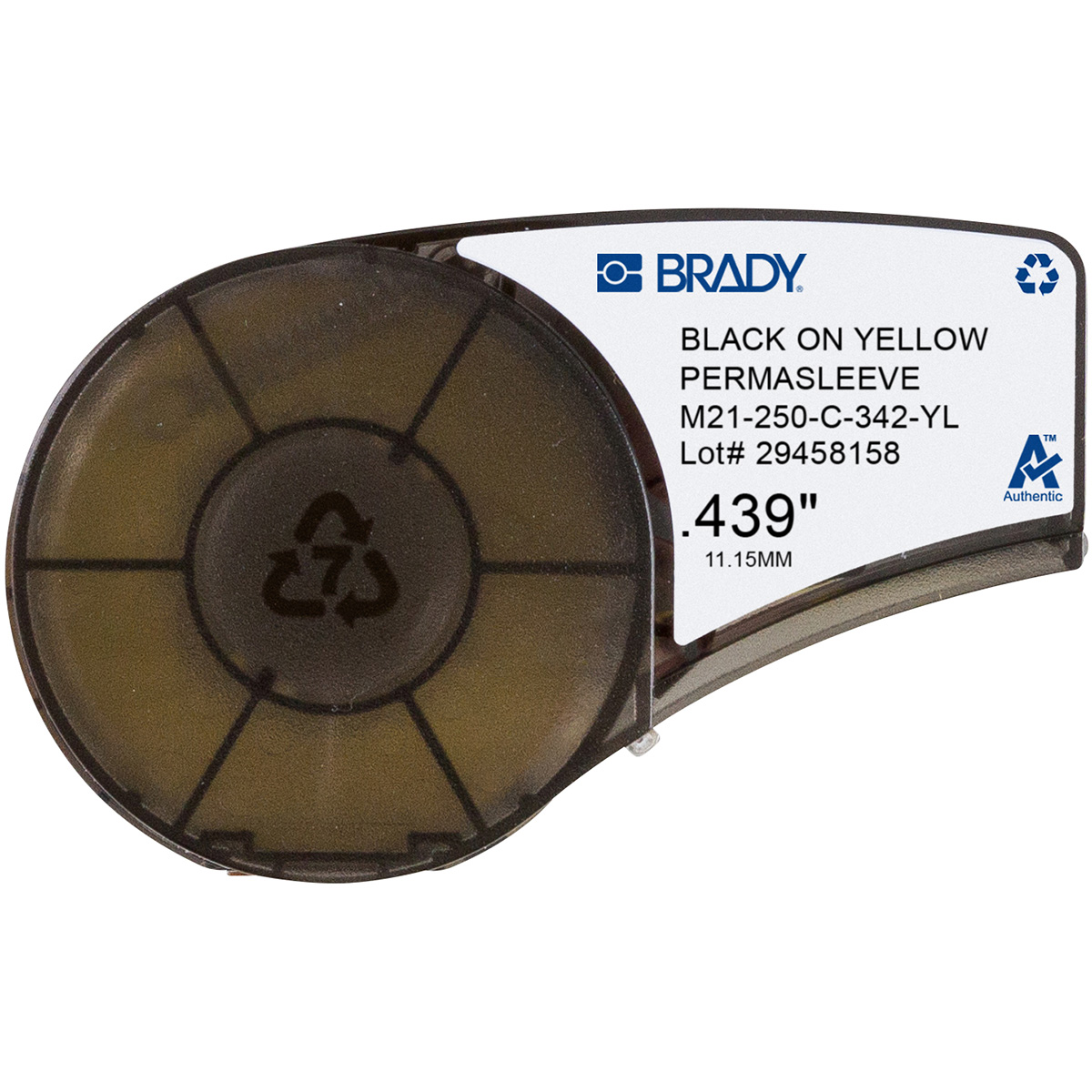 BRADY PermaSleeve wärmeschrumpfender Polyolefin-Schlauch für BMP21-PLUS, BMP M21-250-C-342-YL 139752