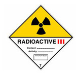 BRADY Aufkleber für den Transport gefährlicher Güter - Radioactive Stoffe 7C ADR 7C III - 200*200-B7