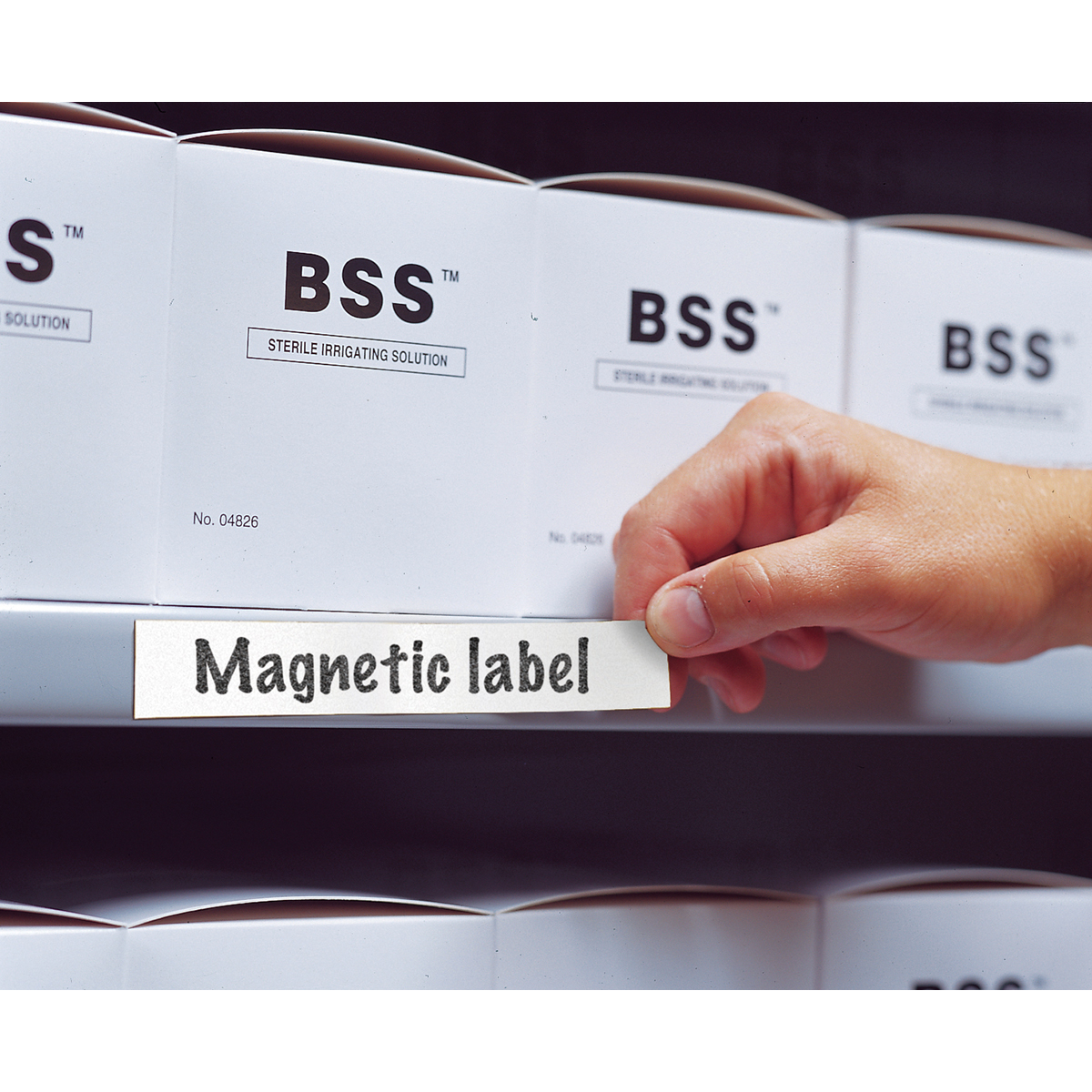 BRADY Beschriftbare Magnetetiketten: B-859 38.5 x 210 mm, Weiß B-859 38.5 * 210 WIT 234972