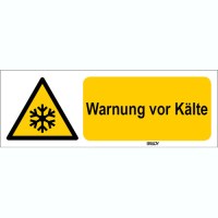 BRADY ISO 7010 Zeichen - Warnung vor Kälte STDE W010-450X150-PE-CRD/1 827881
