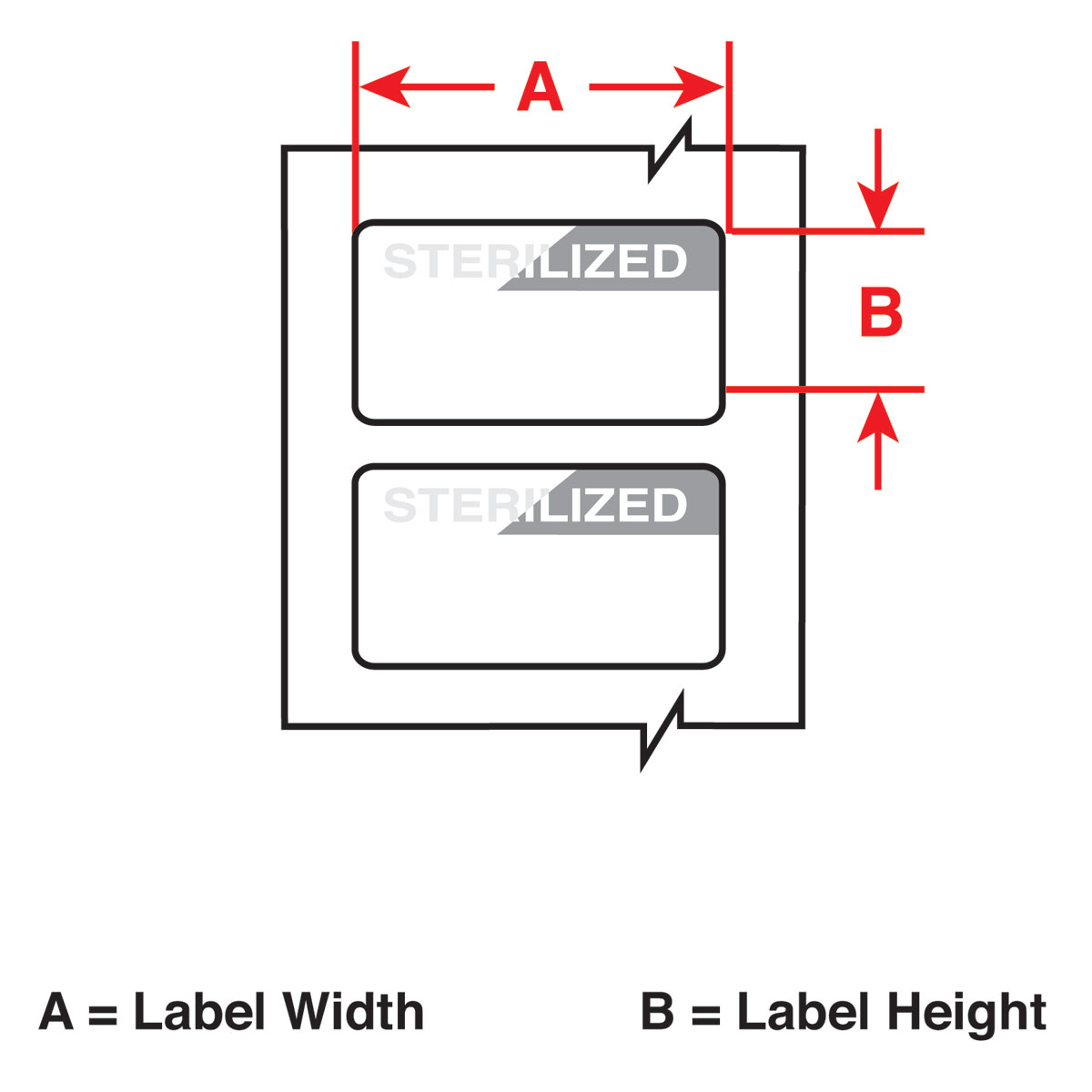 BRADY Etiketten mit Angabe zur Sterilisation für den Thermotransferdruck THT-235-7425-2-AC 149272