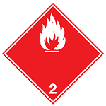 BRADY Aufkleber für den Transport gefährlicher Güter - Entzündbare Gase ADR 2.1B-100*100-B7541 22759