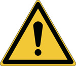 BRADY ISO Sicherheitskennzeichnung - Warnung vor einer Gefahrenstelle PIC W001-TRI 315-AL-CRD/1 8266