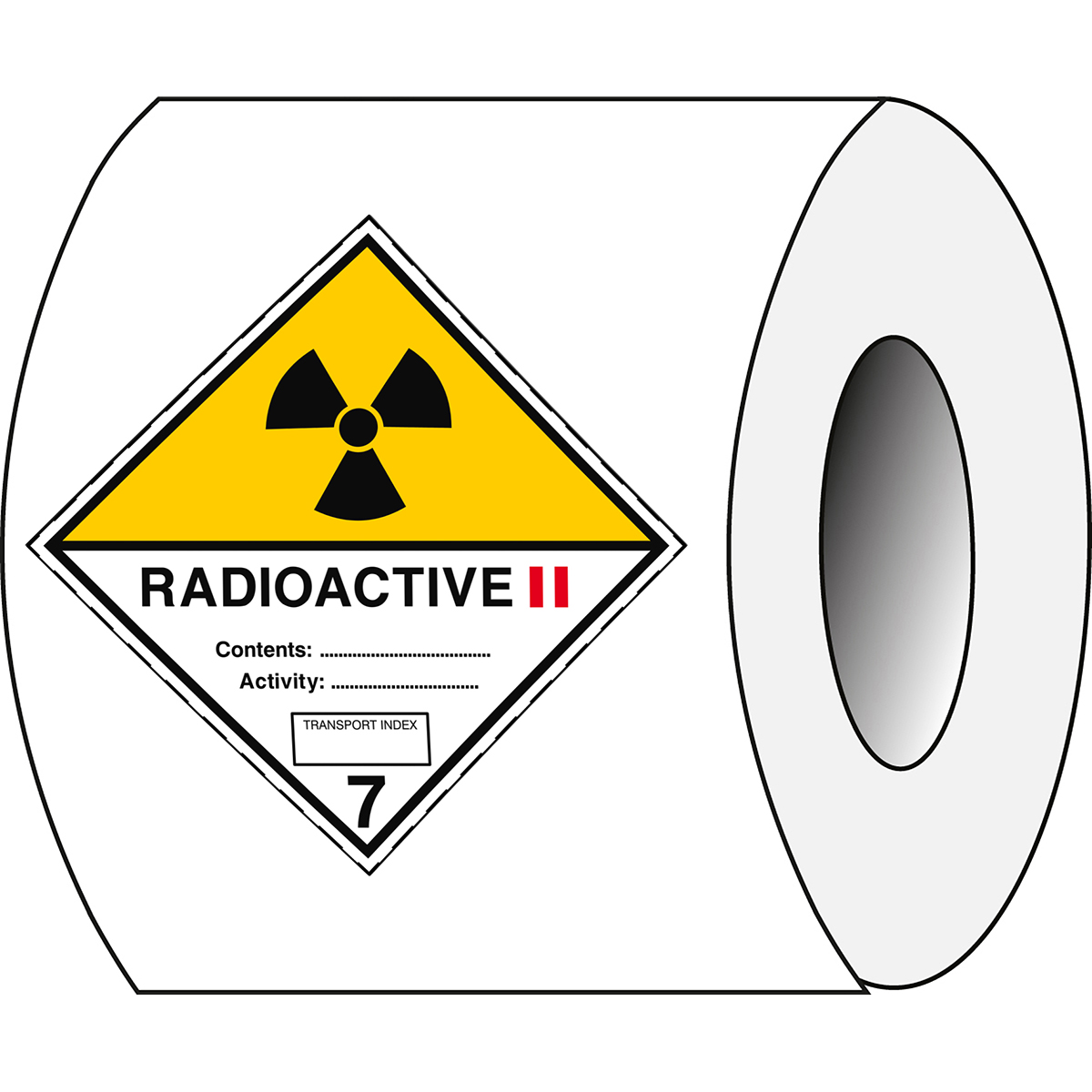 BRADY Aufkleber für den Transport gefährlicher Güter - Radioactive Stoffe 7B ADR 7B II - 100*100-B75
