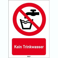 BRADY ISO 7010 Zeichen - Kein Trinkwasser STDE P005-210X297-PP-CRD/1 822529