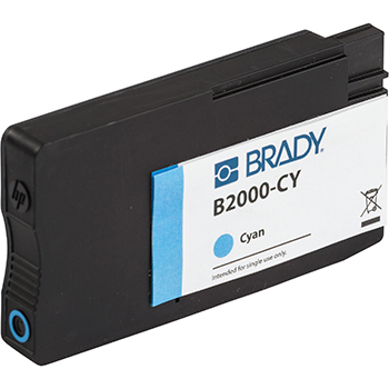 BRADY Tintenpatrone für den BradyJet J5000-Drucker auf Basis von cyanfarbige J50-CY 148763