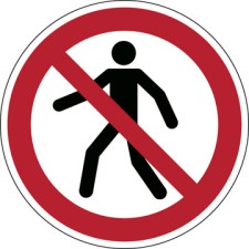 BRADY ISO Sicherheitskennzeichnung - Für Fußgänger verboten PIC P004-DIA 400-PP-CRD/1 822301