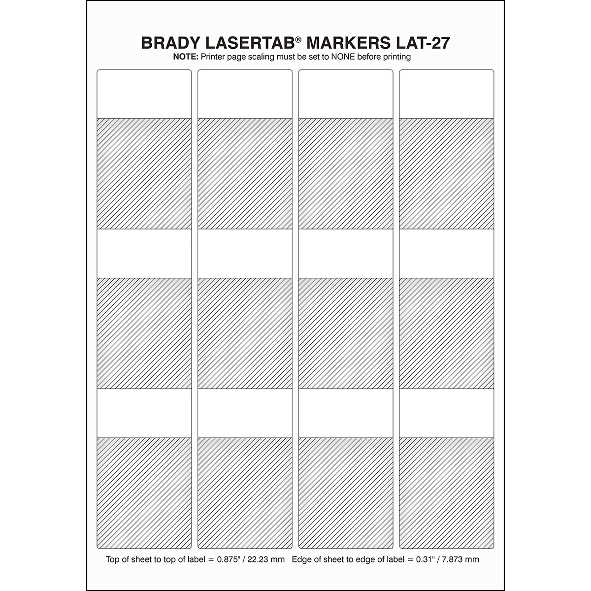 BRADY LaserTab Etiketten für Laserdrucker ELAT-27-361-1 14386