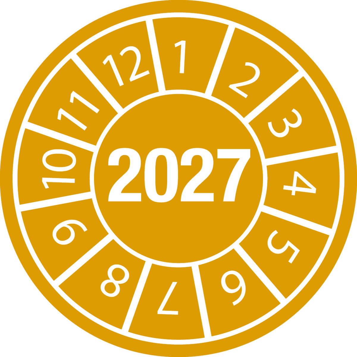 BRADY DATE 2027-DIA 15 B-500 DATE INSPECTION LBLS B-500 2027 - DIA 15 834115