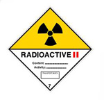 BRADY Aufkleber für den Transport gefährlicher Güter - Radioactive Stoffe 7B ADR 7B II - 297x297-B08