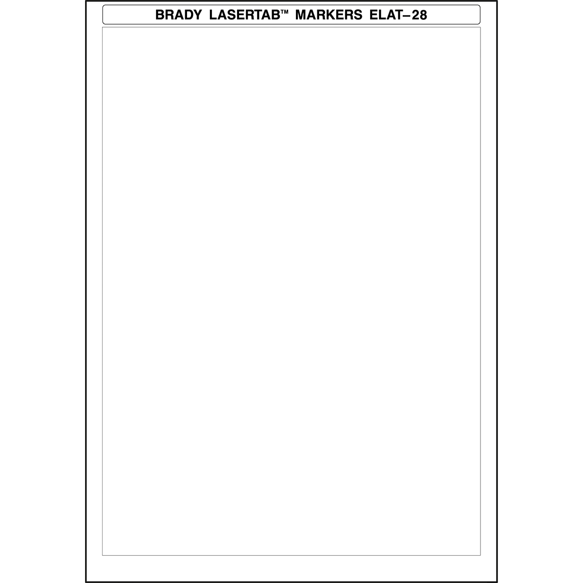 BRADY LaserTab Etiketten für Laserdrucker ELAT-28-747-W 29862