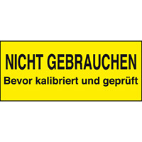 BRADY Beschriftbare Kalibrierungs-Etiketten "NICHT GEBRAUCHEN Bevor..." WO-NICHT GEBRAUCHEN.-38X16-B