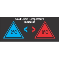 BRADY Reversible, temperaturanzeigende Etiketten - 2 Temperatur-Messstufen TIL-9-2C-8C 195841