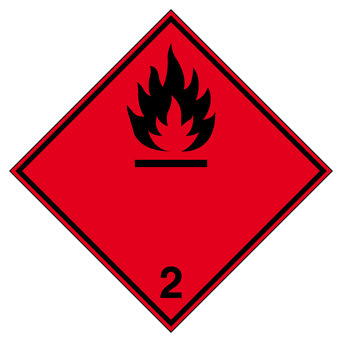 BRADY Aufkleber für den Transport gefährlicher Güter - Entzündbare Gase ADR 2.1A - 297x297 - B7525 2